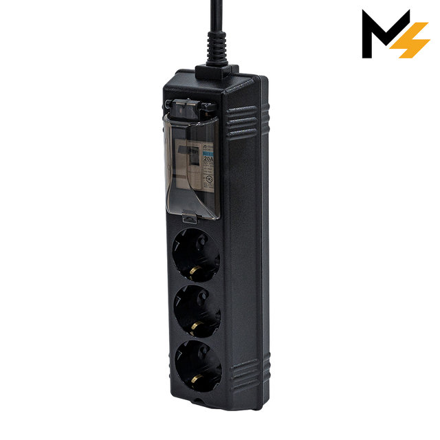 슬림플러그 국산 고용량 에어컨 히터 세탁기 과부하차단 블랙 3구 5m