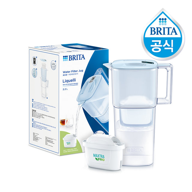 브리타 정수기 리켈리 2.2L 블루 + 기본필터 1입