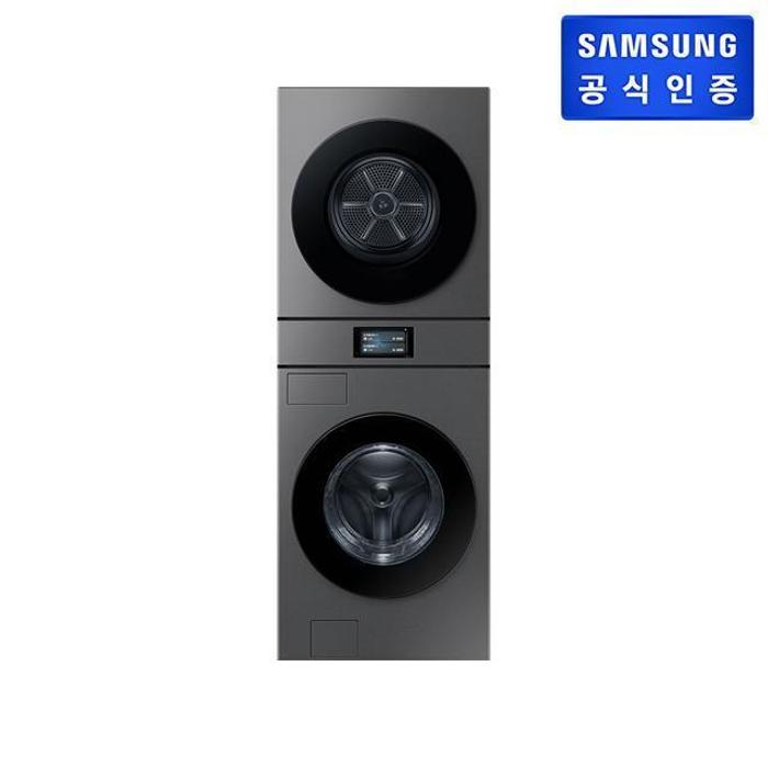 [구독] 삼성전자 비스포크 그랑데AI 원바디 Top-Fit 25kg+22kg WH90F2522AAHS 다크스틸 의무60개월
