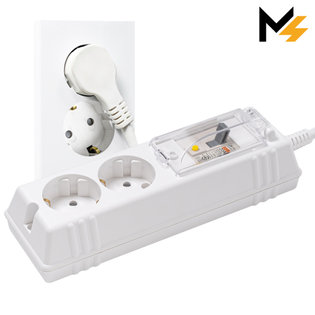 슬림플러그 국산 고용량 에어컨 히터 세탁기 과부하차단 누전차단 2구 45cm