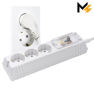 슬림플러그 국산 고용량 에어컨 히터 세탁기 과부하차단 누전차단 3구 3m