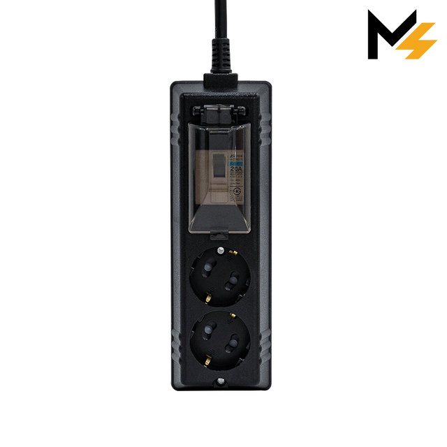 슬림플러그 국산 고용량 에어컨 히터 세탁기 과부하차단 블랙 2구 5m