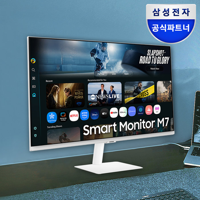 삼성전자 삼성전자 스마트모니터 M7 LS32FM701 화이트 80cm 32인치 UHD 4K 모니터