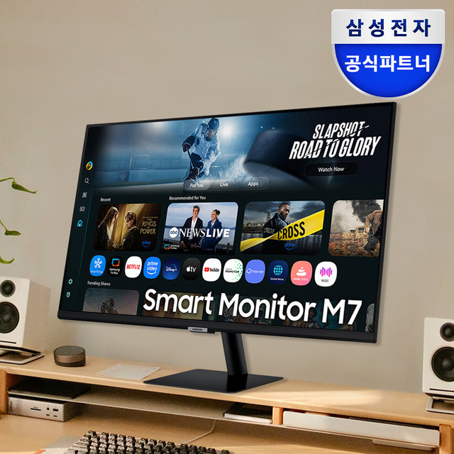 삼성전자 스마트모니터 M7 LS32FM700 블랙 80cm(32인치) UHD 4K 모니터