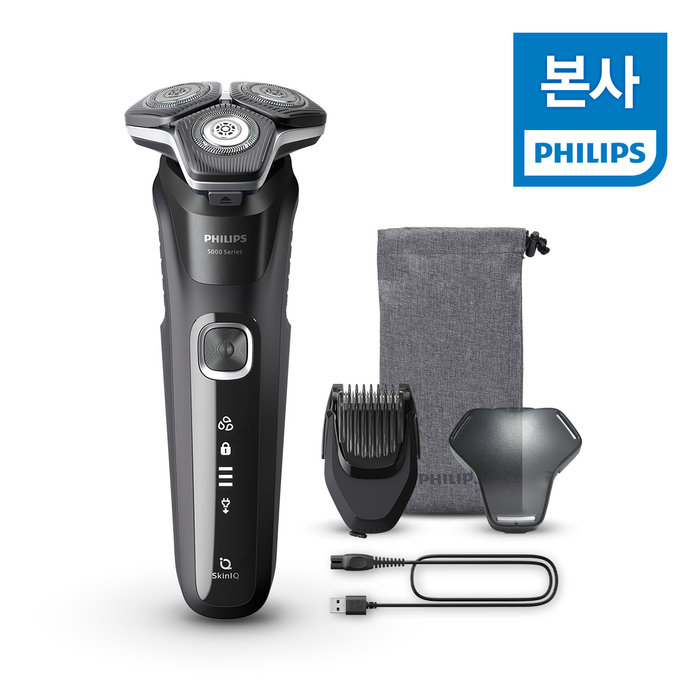 Philips Consumer Lifestyle B.V. [중고] 상급 필립스 Philips SkinIQ 5000 시리즈 전기면도기 S5898/18 딥블랙 실혜택가 10만원대