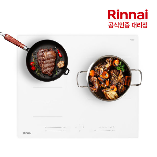 [전국무료설치]25년 신상품 린나이 3구 인덕션 전기레인지 IHLW634EX 유로케라 화이트글라스 3,400W HM