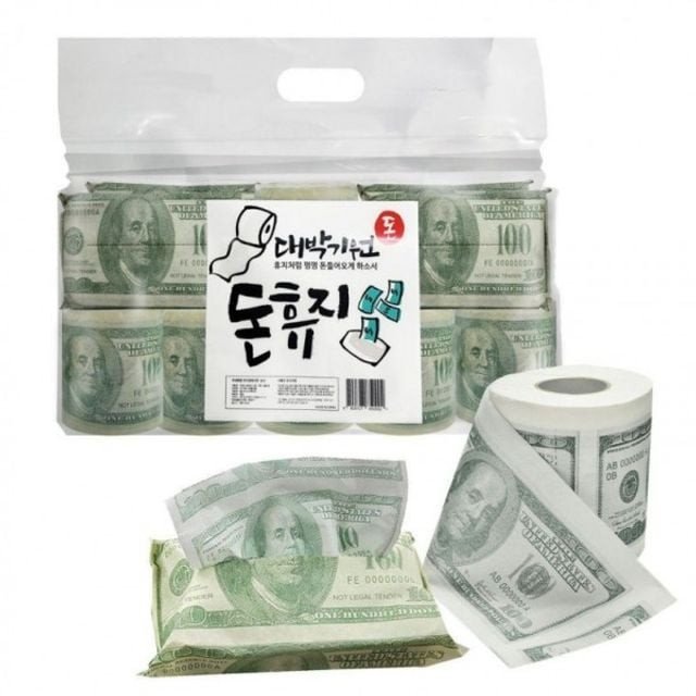 대박기원 돈휴지 고급 달러티슈 포장 집들이선물세트