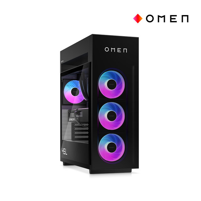 최종1279만/HP OMEN 45L GT23-0000KL 라이젠9-9950X3D/RTX5090/128GB/4TB/DOS/3년워런티 게이밍 PC 컴퓨터 본체