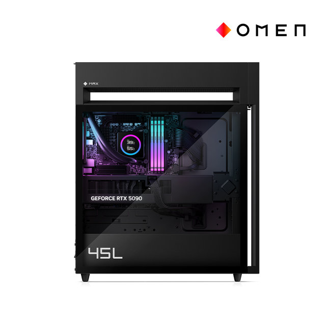 최종1249만/HP OMEN 45L GT23-0000KL 라이젠9-9950X3D/RTX5090/128GB/4TB/DOS/3년워런티 게이밍 PC 컴퓨터 본체