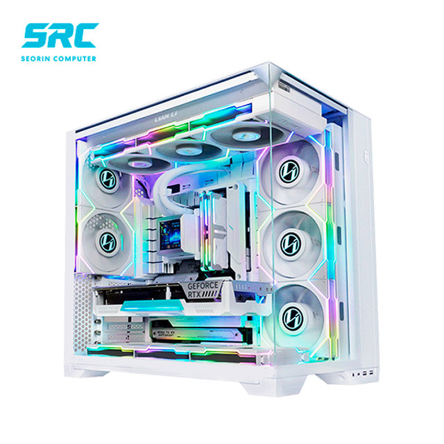  서린컴퓨터 AMD 9800X3D_RAM 32GB_리안리 O11 VISION COMPACT CL팬 화이트 반본체PC