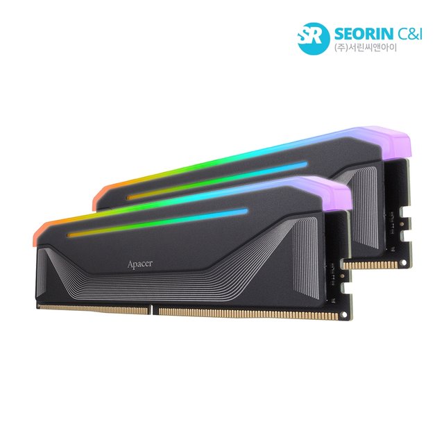 [서린공식] Apacer DDR5-6000 CL38 NOX RGB BLACK 패키지 (64GB(32Gx2))