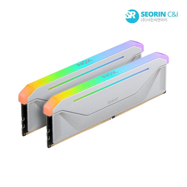 [서린공식] Apacer DDR5-5200 CL40 NOX RGB SILVER 패키지 (32GB(16Gx2))