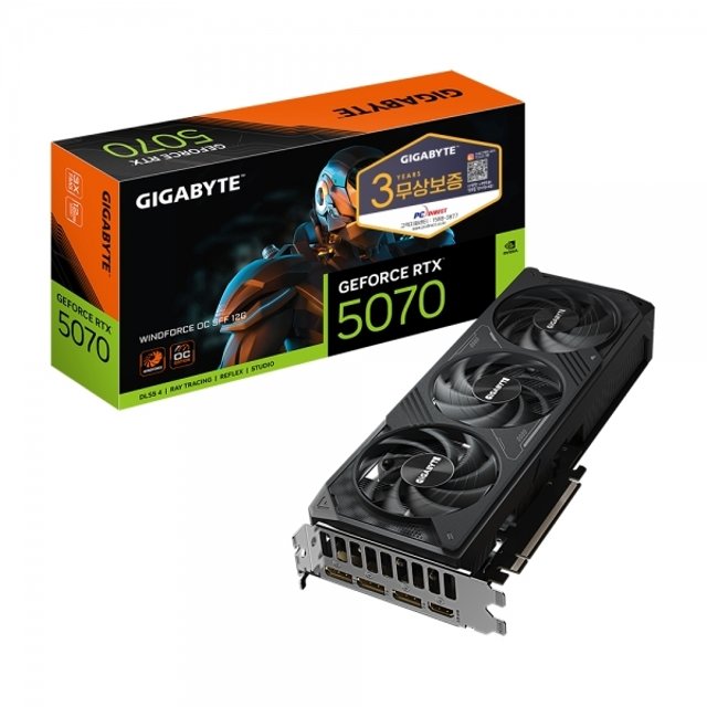 GIGABYTE 지포스 RTX 5070 WINDFORCE OC SFF D7 12GB 피씨디렉트_VGA
