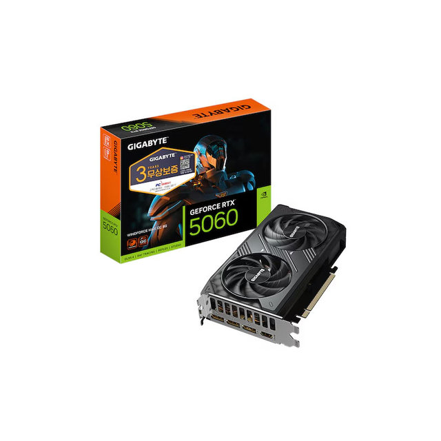  GIGABYTE 지포스 RTX 5060 WINDFORCE MAX OC D7 8GB 피씨디렉트_VGA