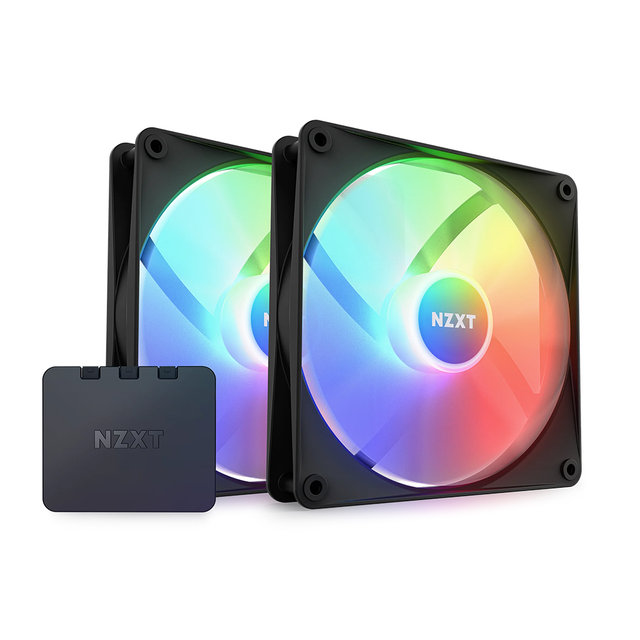 NZXT F140 RGB CORE 블랙 2팩+컨트롤러 케이스팬 쿨링팬 140mm 최종 85580 WON