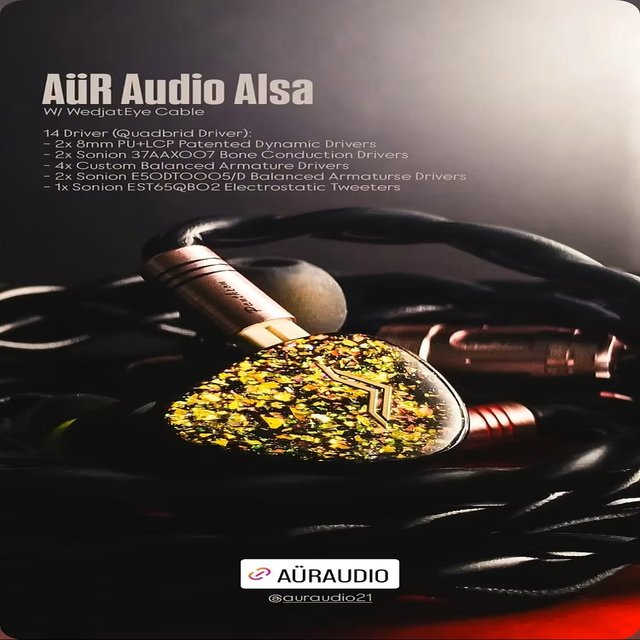 [12~36개월 장기할부][AüR Audio] 알사 Alsa With WJE Cable (The TOTL Forward Mid IEM with X Factor Effect)