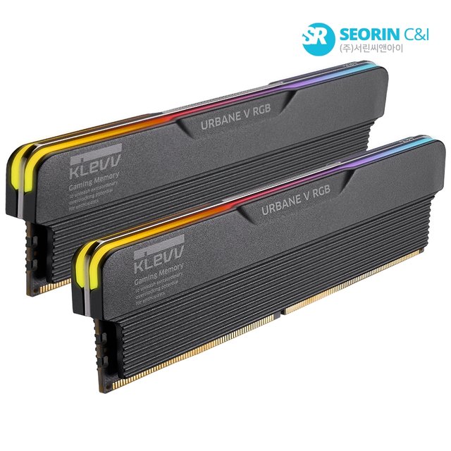 [서린공식] 에센코어 클레브 DDR5-6000 CL30 URBANE V RGB 블랙 패키지 서린 (32GB(16Gx2))