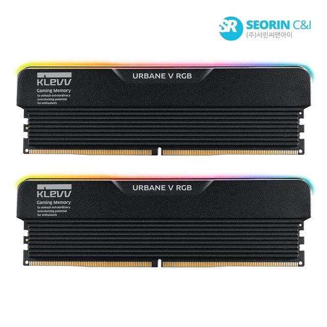 [서린공식] 에센코어 클레브 DDR5-6000 CL30 URBANE V RGB 블랙 패키지 서린 (32GB(16Gx2))