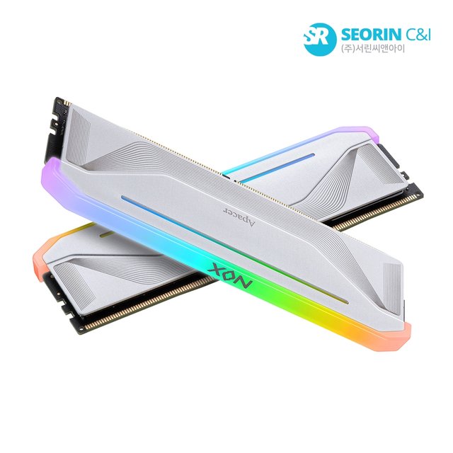 [서린공식] Apacer DDR5-6000 CL38 NOX RGB SILVER 패키지 (64GB(32Gx2))