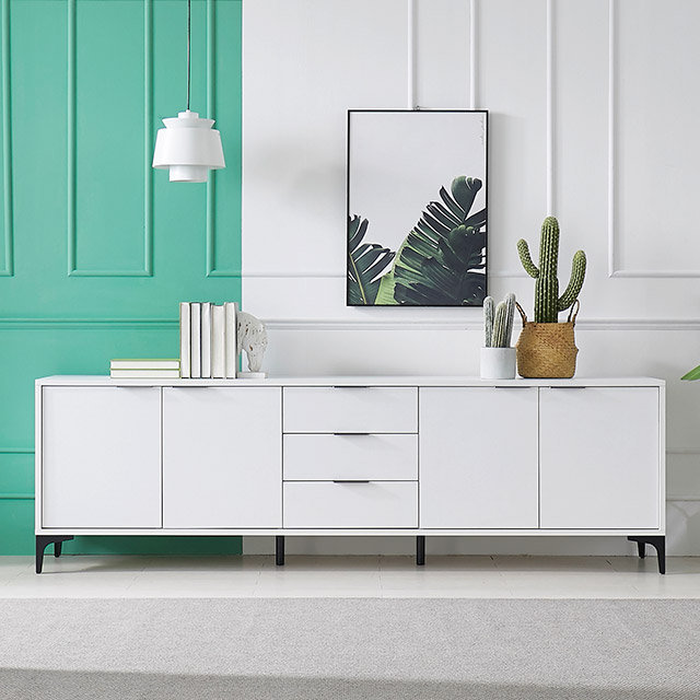 [착불배송 상세확인] G5312 3단 서랍 수납거실장 2100 4colors