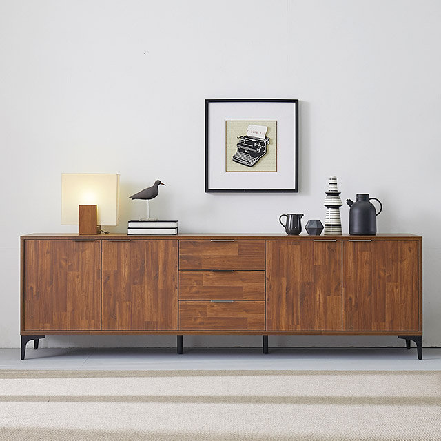 [착불배송 상세확인] G5312 3단 서랍 수납거실장 2100 4colors