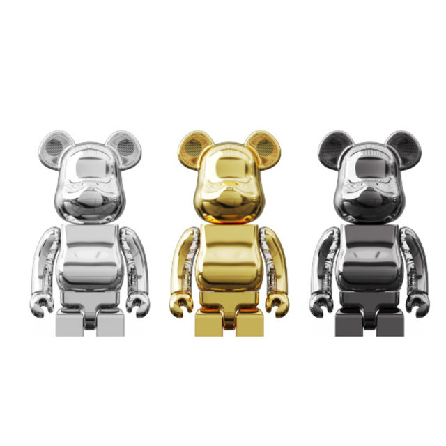 BEARBRICK Audio 베어브릭 400% Chrome 블루투스 스피커