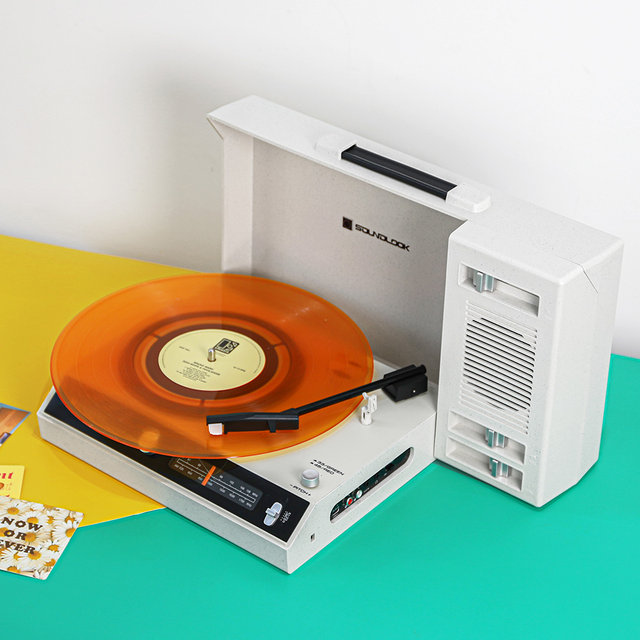 레트로 감성 턴테이블 1970년대 스타일 포터블 양방향 블루투스 LP 턴테이블 사운드룩 LP007LP _바이닐