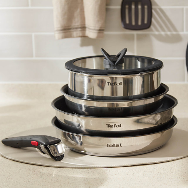 [비밀특가][테팔] 프리미엄 스테인리스 스틸 화이트골드 냄비&프라이팬 8종 세트