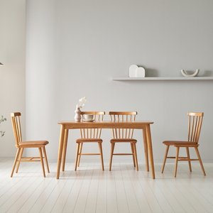 자연원목 4인식탁세트 (의자4개) 130cm P00000SJ