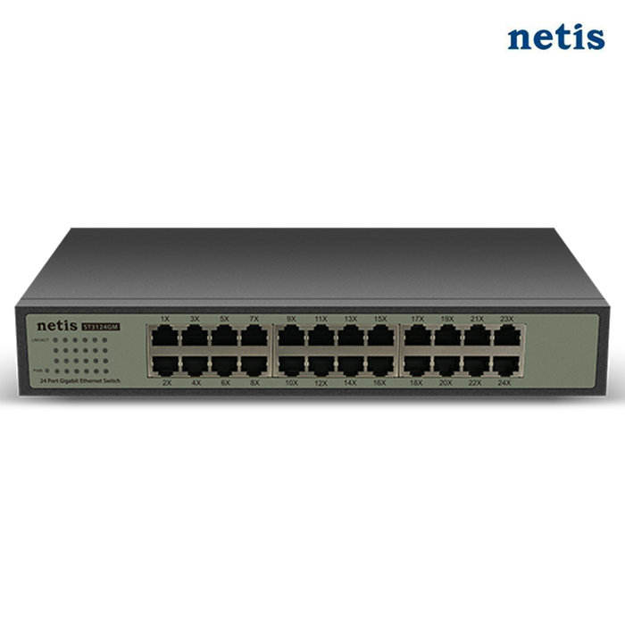 네티스 ST3124GM 24포트 스위칭허브 기가 LAN 1000Mbps 스위치허브 3년 A/S