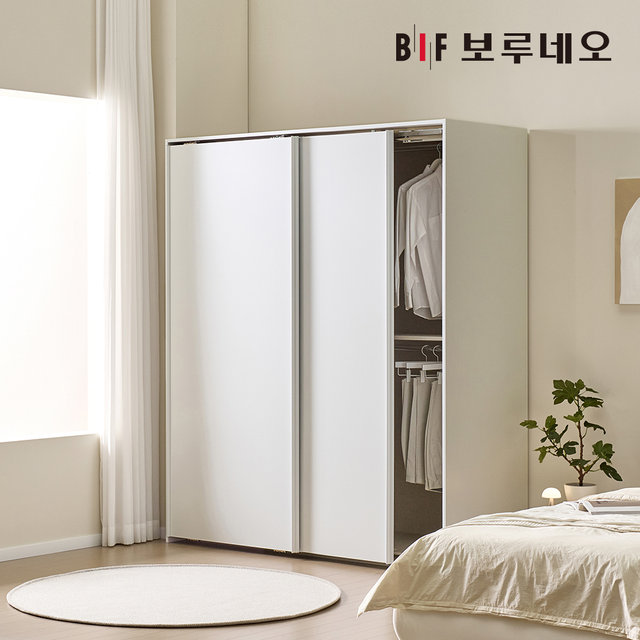 E0 엘리 슬라이딩 맛춤 옷장 1400mm 미닫이 슬라이드 키큰 시공 장