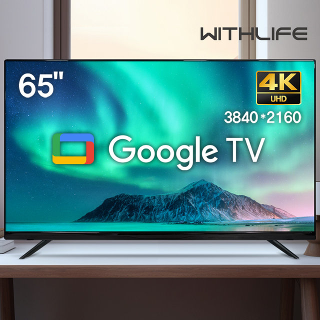 위드라이프 구글 165cm(65인치) 4K UHD 스마트TV 고화질 LED 안드로이드티비_기사방문 상하 벽걸이설치