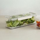 HICKIES 밀프랩 투명 물빠짐 채반 식단관리용기 냉장고 야채 과일 신선보관 1500ml