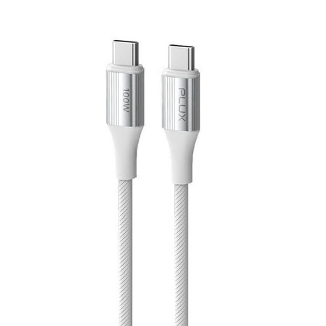 플럭스 꼬임방지 100W 케이블 2M C to C 화이트
