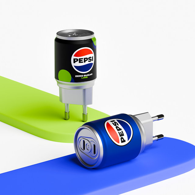 펩시 45W C타입 고속 충전기 제로라임