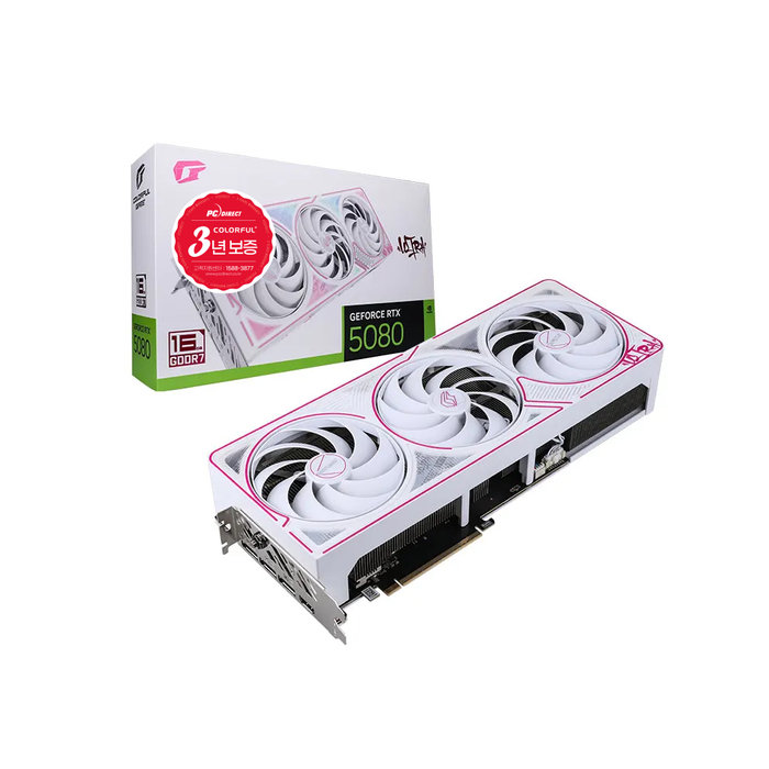 COLORFUL iGame 지포스 RTX 5080 ULTRA OC White D7 16GB 피씨디렉트 VGA