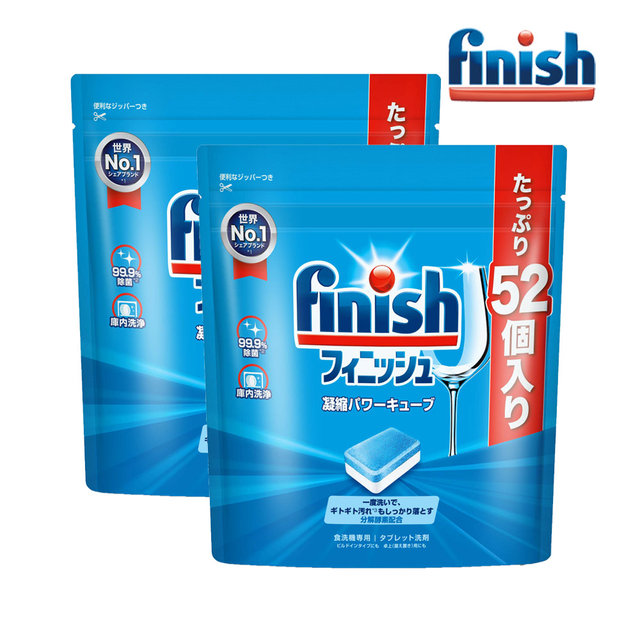 피니시 파워큐브 식기세척기 미니 세제 52개입 260g x2개