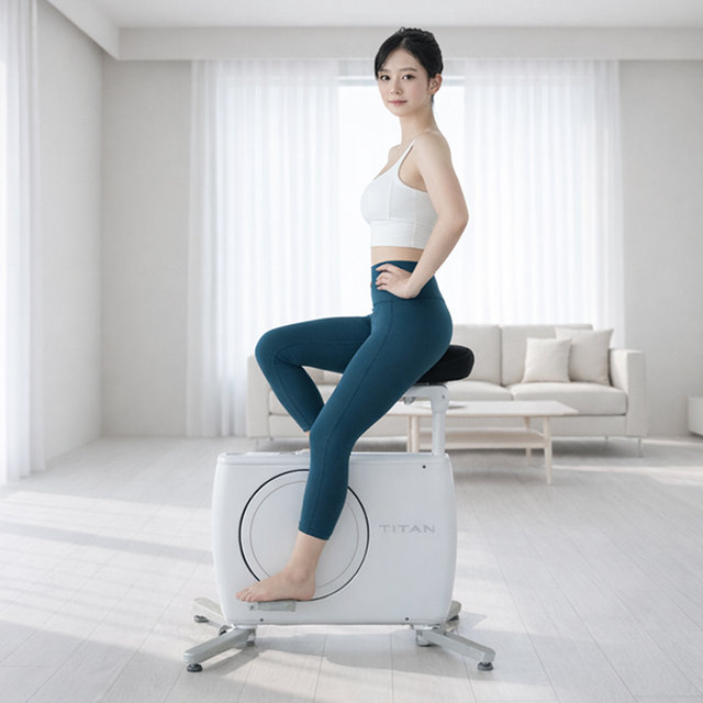 타이탄헬스 3세대 제로바이크 대형매트 안장커버세트 접이식 실내자전거 운동기구