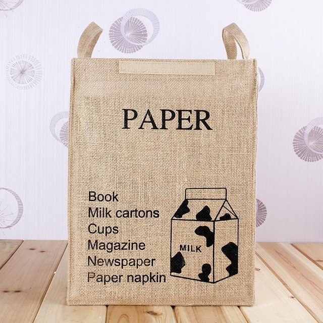 분리수거함 PAPER 수납함 쓰레기분리함 빨래바구니