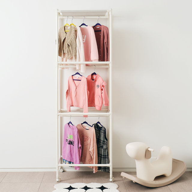 철제 아기 다걸어 3단 행거 키즈행거 어린이행거