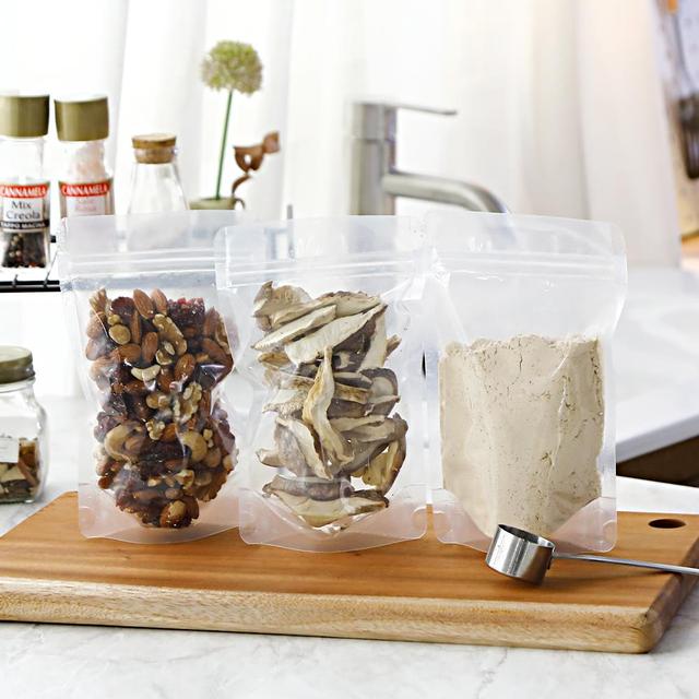 PET 스텐드봉투 투명지퍼백 지퍼봉투 포장봉투 18x26+5cm 100장