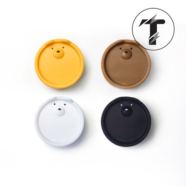 탭앤탭 멀티탭악세서리 곰돌이 안전커버 콘센트 커버 옐로우 10개입