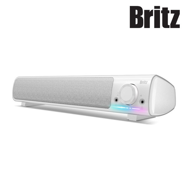 10%카드할인 혜택가 22,410 브리츠 BZ-SL9 스피커 사운드바 컴퓨터 데스크탑 PC 모니터 게이밍 PC방 유선 USB 2채널 블랙/화이트