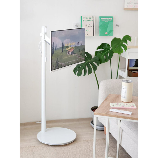 엔텐바이미 관절형 삼탠바이미 화이트 세트 QLED 81cm FHD 이동식 TV 중소바이미