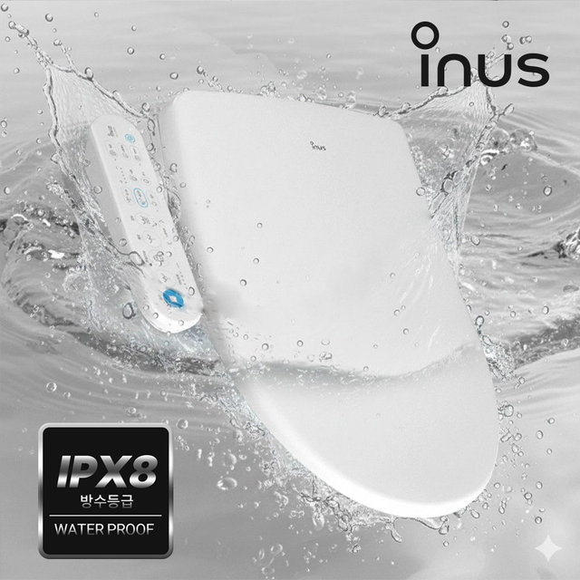 26년신제품 이누스비데 99.9% 살균 IPX8 완벽방수 직수형 더블케어 항균시트 에어버블 필터NO ISA-8500