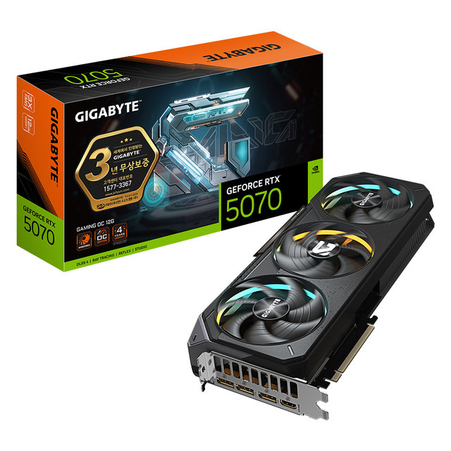 GIGABYTE 지포스 RTX 5070 GAMING OC D7 12GB 제이씨현_VGA