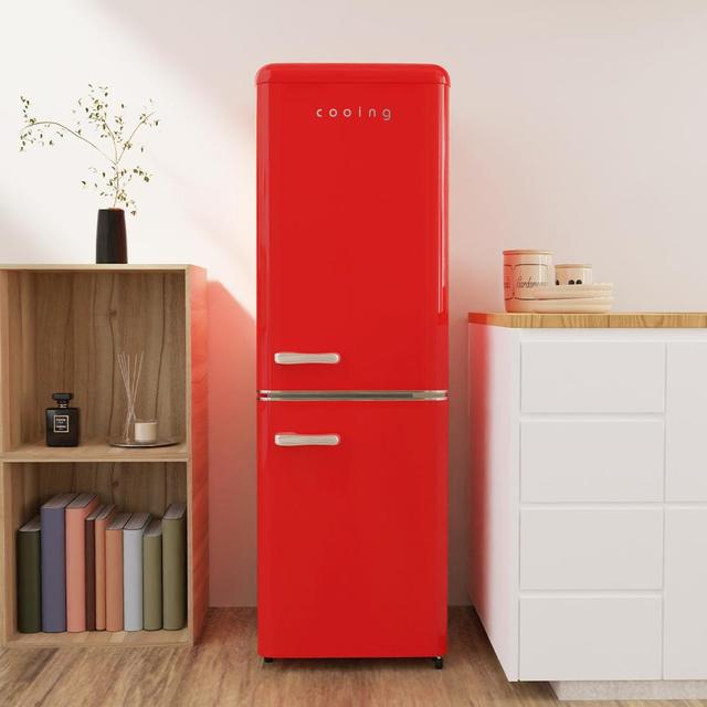 레트로 소형냉장고 REF-C153 레드 미니 원룸 사무실 신혼 슬림