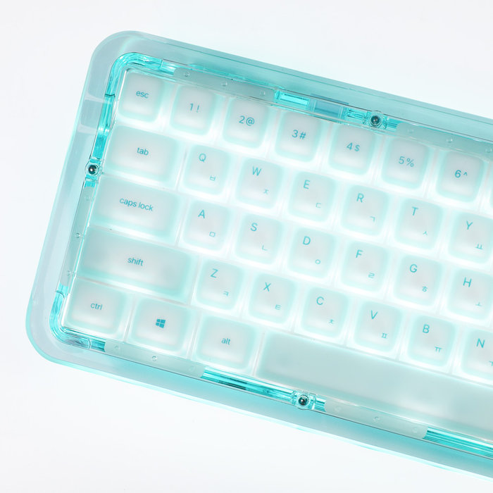 몬스타기어 말랑 민트 실리콘 젤리 푸딩 한글 체리 포인트 반투명 투명 키캡