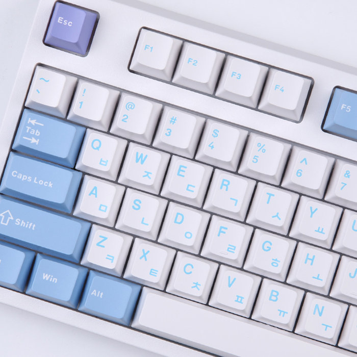 몬스타기어 하늘고래 132키 체리 한글 PBT 커스텀 포인트 키보드 키캡