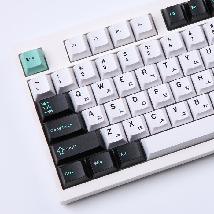 몬스타기어 북극아침 132키 체리 한글 PBT 커스텀 포인트 키보드 키캡